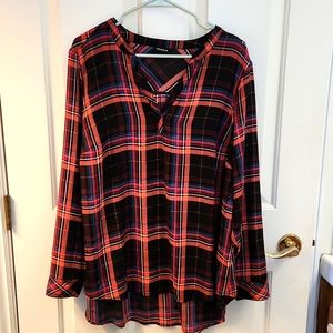 Torrid plaid georgette
